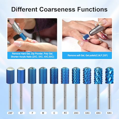3/32" Large Smooth Barrel Nail Drill Bit - Tungsten Carbide for Gel & Acrylic Removal
