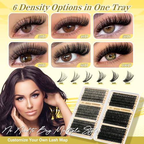 Wispy Lash Clusters 30D-100D D Curl Eyelash Extensions 10-18mm