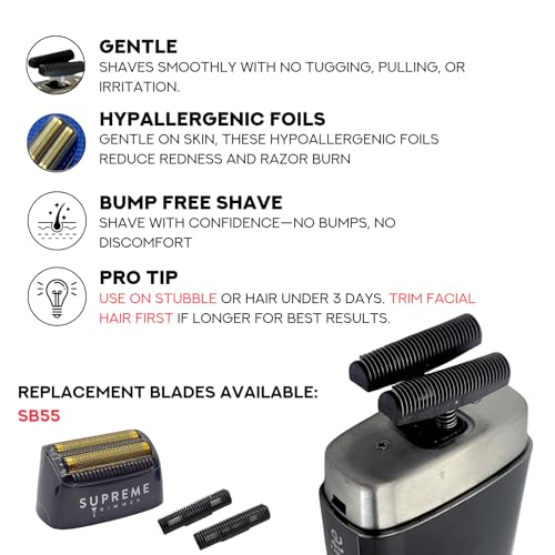 Supreme Trimmer 2-in-1 Foil Shaver & T-Shaper Trimmer Set - Gold