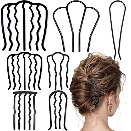 7 Pcs Metal Hair Side Combs for Bun & Updo Hairstyles