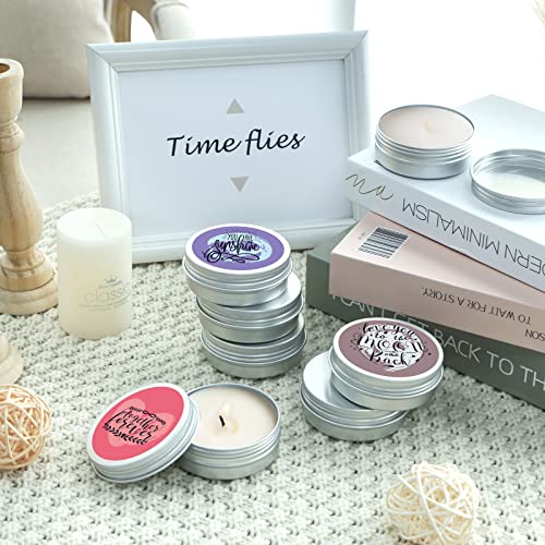 Moretoes 60 Pack 2oz Aluminum Tins with Screw Lids