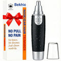 Bekhic¢ç Ear and Nose Hair Trimmer Clipper - 2025 Professional Painless Eyebrow & Facial Hair Trimmer for Men Women, Battery Operated Facial & Eyebrow Hair Remover, Dual-Edge Blades, Painless Grooming