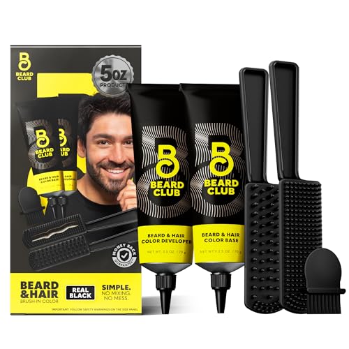 The Beard Club Permanent Beard & Hair Dye for Men | Black