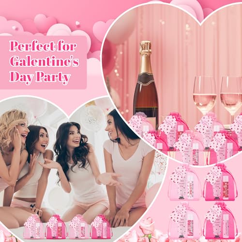 Loopeer 24 Set Galentine's Day Hand Cream and Lip Balm Gifts Bulk with Greeting Card and Bags Pink Valentines Day Gift Ideas Galentines Party Favors Stuffers for Women Friends Ladies