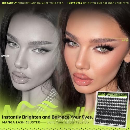 Manga Lash Clusters Spiky Eyelash Extensions 10-18MM D Curve