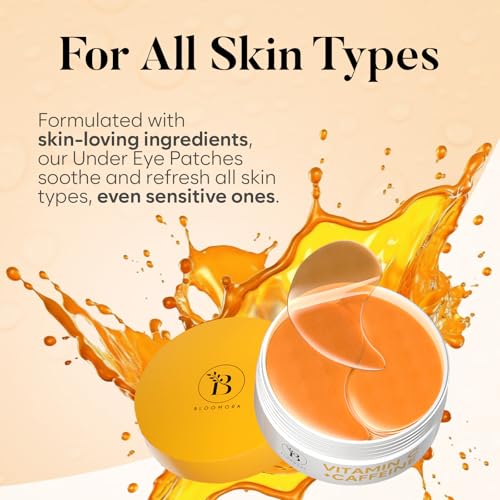 Vitamin C & Caffeine Under Eye Patches (30 Pairs), Under Eye Mask for Puffy Eyes, Appearance of Dark Circles, Smoothing & Hydration, Self Care & Skincare Gifts for Women, Patch Yeux