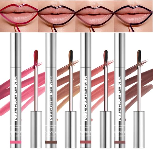 BANGFENG 4Pcs Peel Off Lip Stain - Waterproof, Long-Lasting Nude