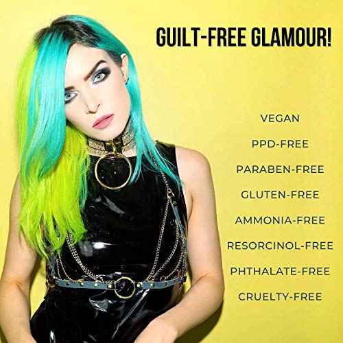 MANIC PANIC Classic Raven Semi Permanent Hair Color - Cool-Toned Black Hair Dye for Women & Men That Lasts 4-6 Weeks - Vegan, Ammonia & Cruelty-Free - Create & Mix Custom Shades (4oz / 3pk)