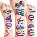 96 Cuban Flag Temporary Tattoos - Party Favors & Decor