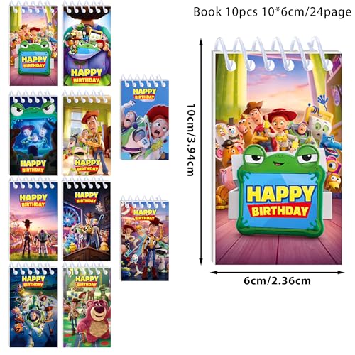 Cartoon Mini Notepads Party Favors 10-Pack