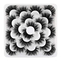 6D Mink Lashes Eyelashes Volume Dramatic Wispy Lashes Mink zanlufly 22MM Long False Eyelashes Luxury Crossed Soft Volume Reusable 10 Pairs Lashes Pack