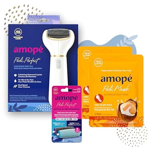 Pedi Perfect Spa Pampering Kit - Electric Foot File & Masks