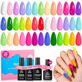 Beetles 20-Color HEMA-Free Gel Nail Polish Set with Base & Top Coats