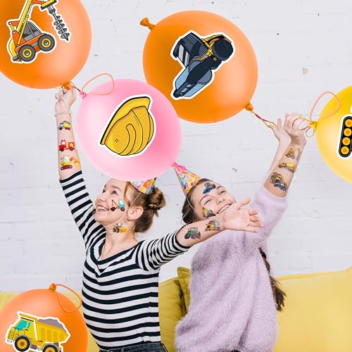 Construction Party Favors - 72 PCS Combo Pack with Balloons & Tattoos