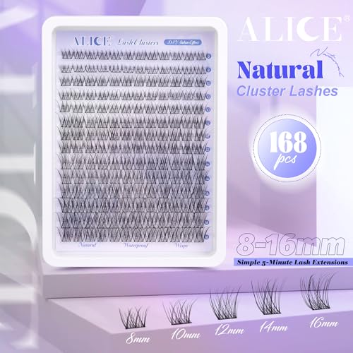 Natural Wispy Lash Clusters - 168pcs DIY Eyelash Extensions 8-16mm