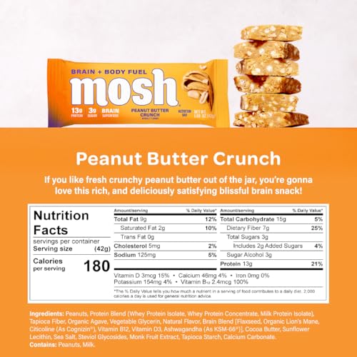 MOSH Keto Protein Bars Variety Pack - Vegan, Low Carb, High Protein