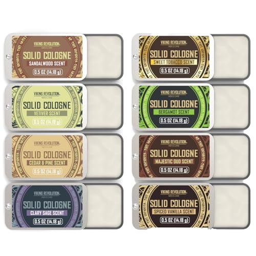 Viking Revolution 8 Pack Solid Cologne for Men Travel Set