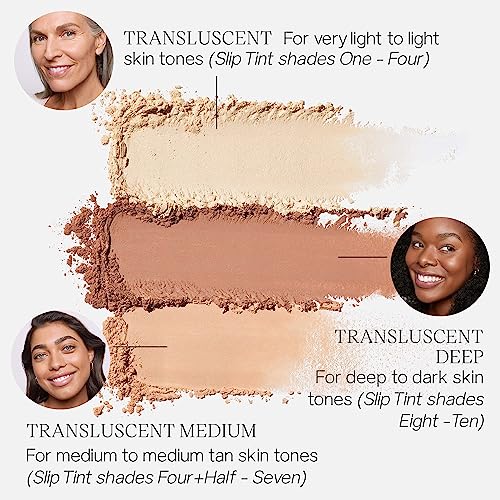 Saie Airset Radiant Loose Setting Powder - Weightless Face Powder to Set, Smooth + Diffuse Face Makeup - Formulated with Hydrating Squalane - Translucent (0.14 oz)