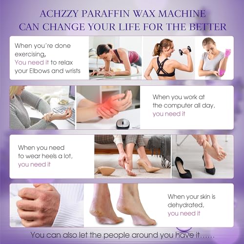 Achzzy Lavender Paraffin Wax Refills - 6 Pack Blocks for Hand & Feet