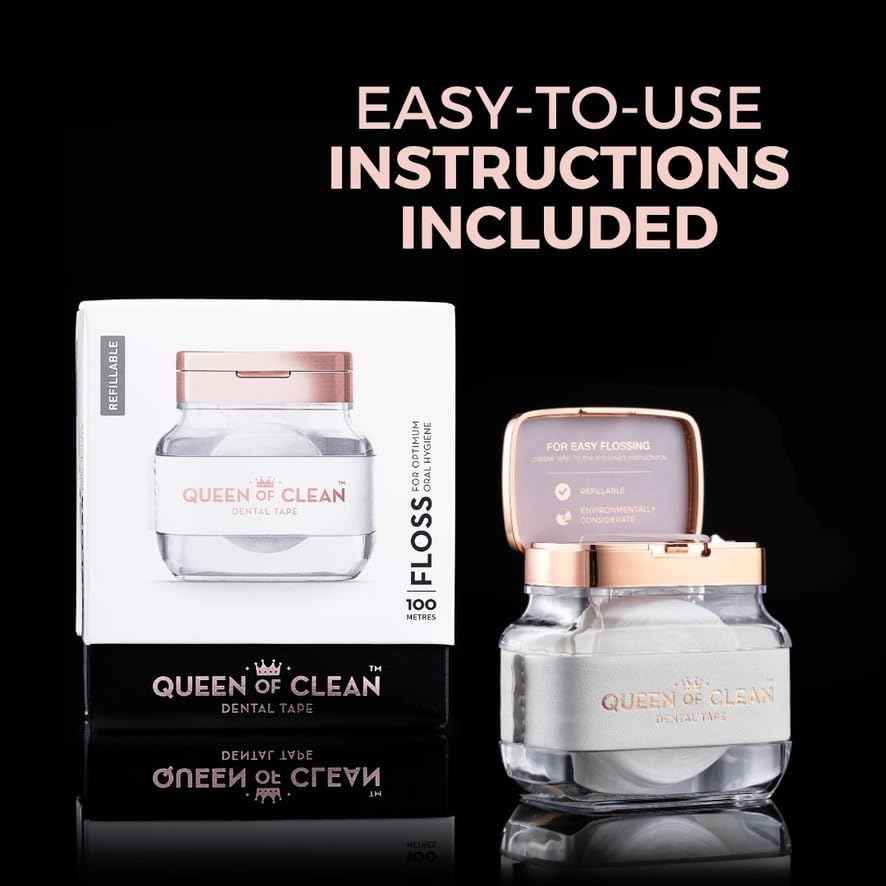 54 Yard of White Dental Floss Tape – Easy, Comfortable, Fun & Effective Flossing. PFAS-Free, Vegan-Friendly, Fresh Mint Flavour & Shred-Resistant. Seriously Good Floss