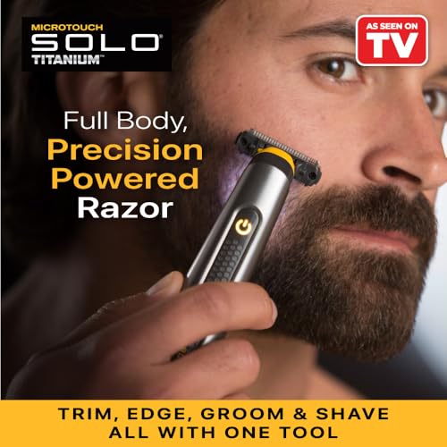 MicroTouch SOLO Titanium Rechargeable Electric Razor