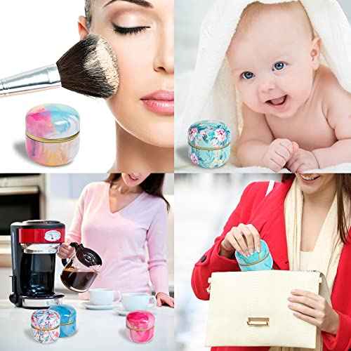Powder Puff and Powder Container for Body Dusting Powder Case with Puff for Baby and Women,Loose Powder Containers with Puff for Travel (Vast universe1.0)