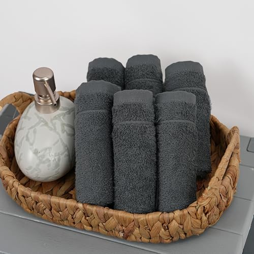 Tens Towels 12 Pack Washcloths 12x12 Inch Cotton
