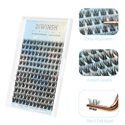 10-12mm D Curl Lash Clusters - 144Pcs DIY Eyelash Extensions