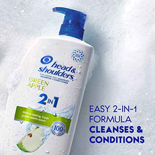 Head & Shoulders Green Apple 2-in-1 Anti-Dandruff Shampoo Twin Pack, 32.1 fl oz
