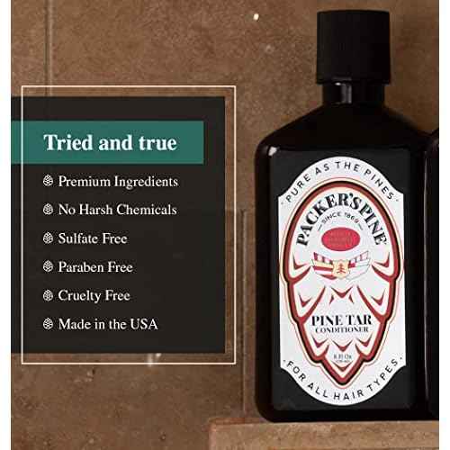 Packer's Pine Tar Conditioner - Natural Men's Psoriasis Aid with Pine Oils, Perfect Companion for Pine Tar Shampoo, 8 fl oz