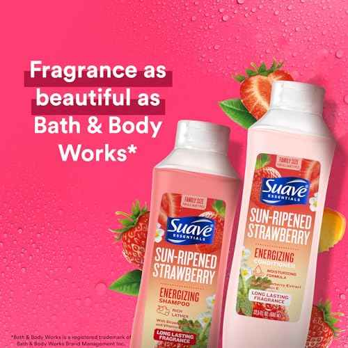 Suave Shampoo & Conditioner Set, Sun-Ripened Strawberry ? Everyday Energizing Formulas with Strawberry Extract & Vitamin E, 22.5 Oz Ea (2 Piece Set)