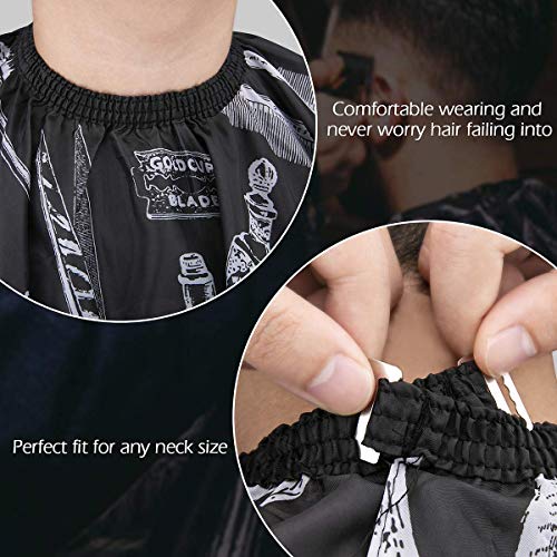 Professional Hair Cutting Cape 2 Pack with Neck Duster Brush