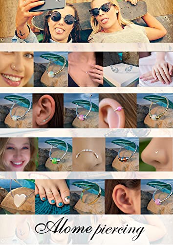 Tiny Gold Double Fake Hoop Nose Ring - Spiral Fake Nose Ring 20 Gauge Snug False Double Nose Piercing FauxThin Nose Piercings Hoops (Gold)