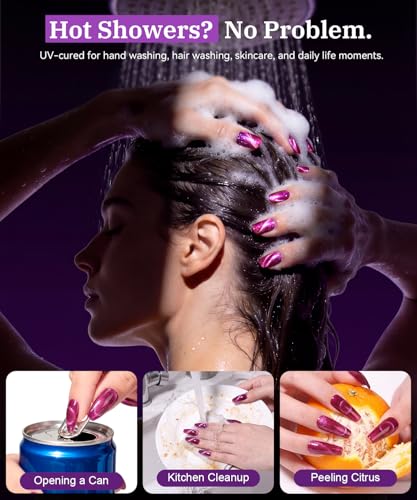 PHIXBEAR UV Jelly Nail Adhesive Tabs - 288pcs, 12 Sizes, 30+ Days Wear