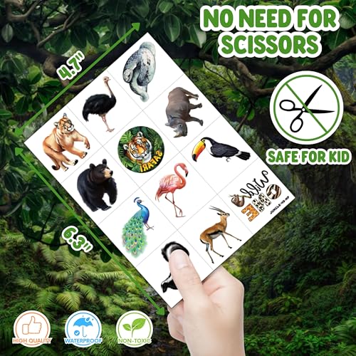 Jungle Animal Party Favors Set - 72 Piece Bundle