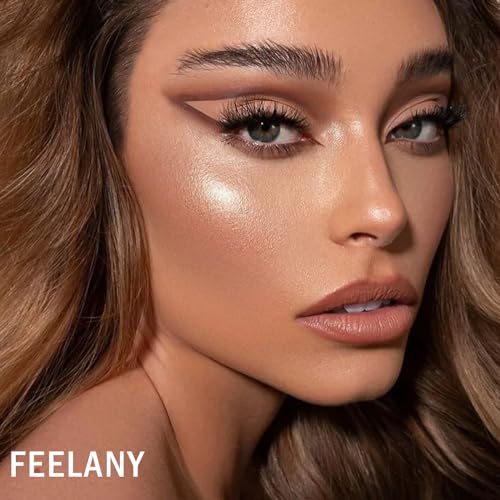 FEELANY Eyeshadow Palette 9 Shades Waterproof Blush Highlighter