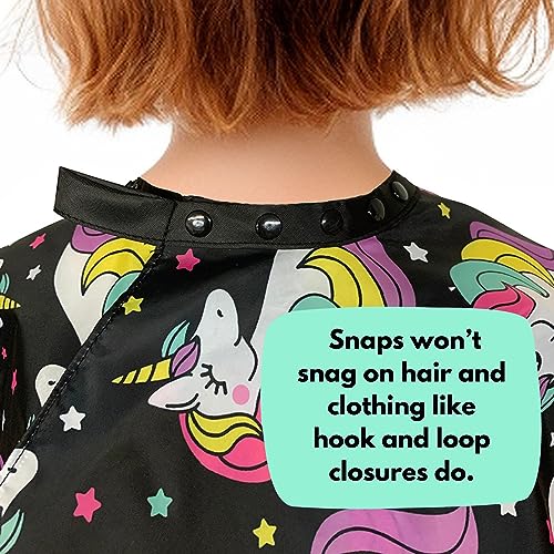 Kids Pink Leopard Hair Cutting Cape - Toddler XS-S Multicolor Unicorn Pattern