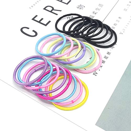 LEDUODO 300Pcs Small Multicolor Elastic Hair Ties for Girls & Babies
