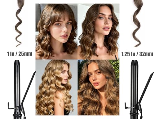 1 Inch Ceramic Curling Iron with 8.5" Barrel & Tourmaline Coating