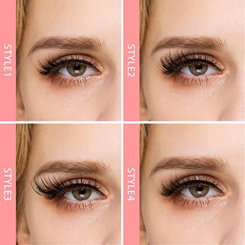DYSILK Mink Lashes - 20 Pairs 4 Styles, 6D Wispy Fluffy Lashes