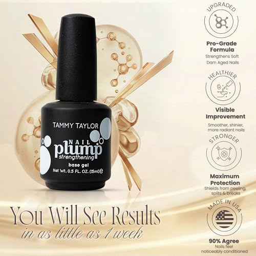 Tammy Taylor Plump Nail Strengthener & Growth Base Coat Bottle - Clear Rubber