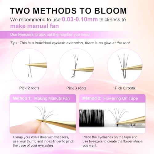 NAGARAKU Eyelash Extensions Individual Lashes 0.05mm C curl 7-15mm Mix Tray Classic Matte Black Soft Natural Faux Mink 16 rows 5 Trays
