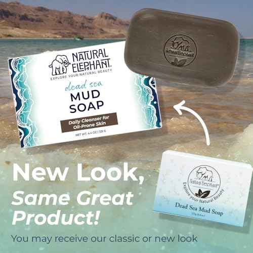 Natural Elephant Dead Sea Mud Soap Bar | Mineral-Rich Face & Body Cleanser with Natural Dead Sea Minerals | 4.4 oz (125 g) Pack of 5