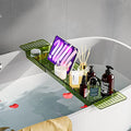 Bathtub Caddy Tray, Adjustable Bath Tray for Tub, Bath Accessories, Tub Caddy for Bathroom Luxury Spa, Expandable Size Bath Tub Organizer with Anti-Slip mat, Fits Most Tubs