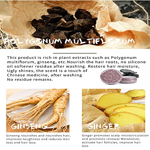 Nicimisey Box Shampoo Bar For Hair, Solid Shampoo Bar, Natural Darkening Shampoo Bar, Hair Soap,Helps Stop Hair Loss, Hair Regrowth, Hair Loss Treatment for Men & Women…