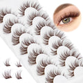 7 Pairs Brown Wispy Cluster Lashes - DIY Fluffy False Eyelashes