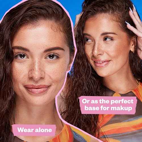 Kosas DreamBeam Mineral Sunscreen SPF 40 - Smooth Liquid Sun Protection for Face - Lightweight Makeup Base w/Hyaluronic Acid, Ceramides & Peptides - Subtle Radiant Finish, Original, 40 ml