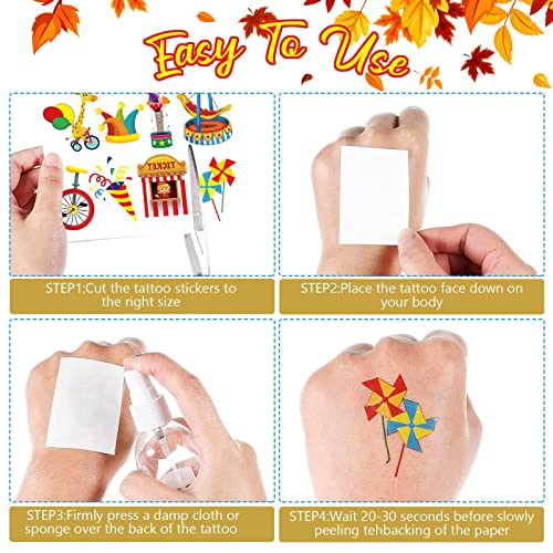 Maitys 288 Pcs Carnival Circus Temporary Tattoos for Kids