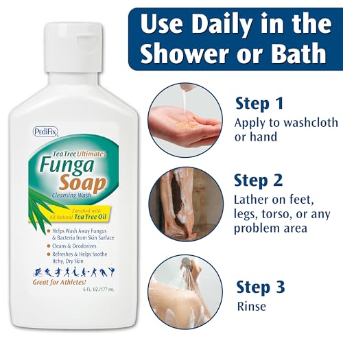 PediFix FungaSoap Tea Tree Oil Foot & Body Wash Liquid Soap - 6 oz