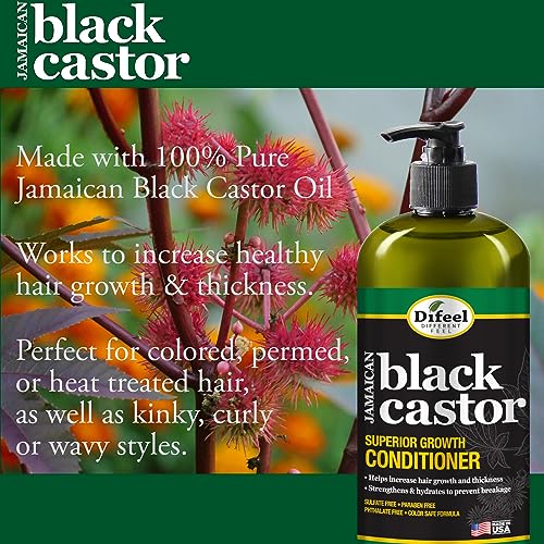 Difeel Superior Growth Jamaican Black Castor Conditioner 33.8 oz. - Sulfate Free Conditioner made with Natural Ingredients